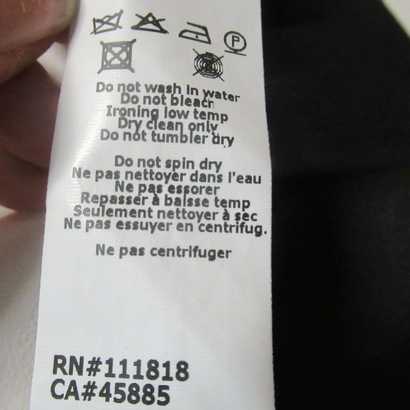 Michael Kors Blouse Cream White Crepe Hi Low Long Sleeve Full Cut Size 0 or XS - Picture 7 of 7